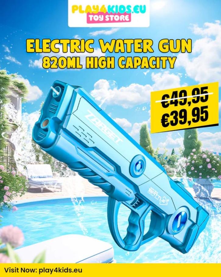 Elektrisch waterpistool - 820 ml hoge capaciteit, Kinderen en Baby's, Speelgoed | Buiten | Actiespeelgoed, Nieuw, Ophalen of Verzenden