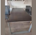 Stevige eettafel met metalen frame, Huis en Inrichting, Tafels | Eettafels, Gebruikt, 100 tot 150 cm, Ophalen of Verzenden, 150 tot 200 cm