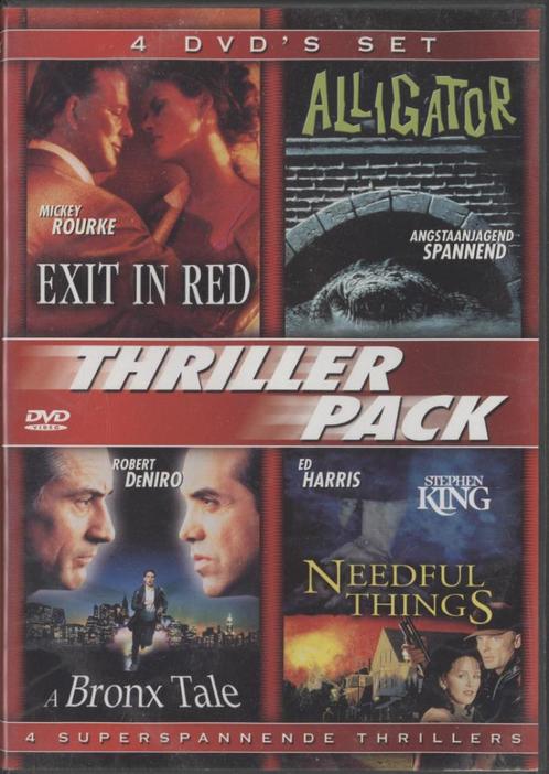 60) 4 Dvd set: Exit in Red, Alligator, A bronx Tale, Needful, Cd's en Dvd's, Dvd's | Actie, Gebruikt, Actiethriller, Vanaf 16 jaar