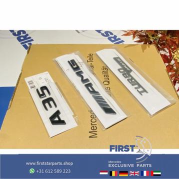 W177 A35 AMG LOGO SET ZWART EMBLEMEN SET Mercedes A KLASSE 3 beschikbaar voor biedingen