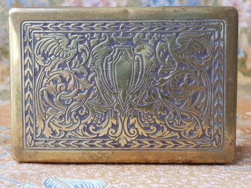 Mooie originele oude sigarettendoos van State Express., Antiek en Kunst, Antiek | Koper en Brons, Koper, Ophalen of Verzenden
