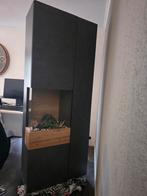 Moderne Kasten Vitrine, Ophalen of Verzenden, Gebruikt, Vrijstaande haard, Elektrische haard