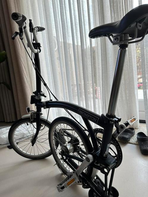 Brompton M3L z.g.a.n. compleet met veel toebehoren, Fietsen en Brommers, Fietsen | Vouwfietsen, Zo goed als nieuw, Brompton, 16 tot 18 inch