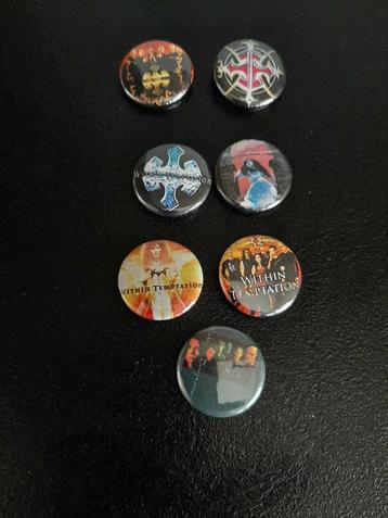 Within Temptation buttons, 7 stuks! beschikbaar voor biedingen