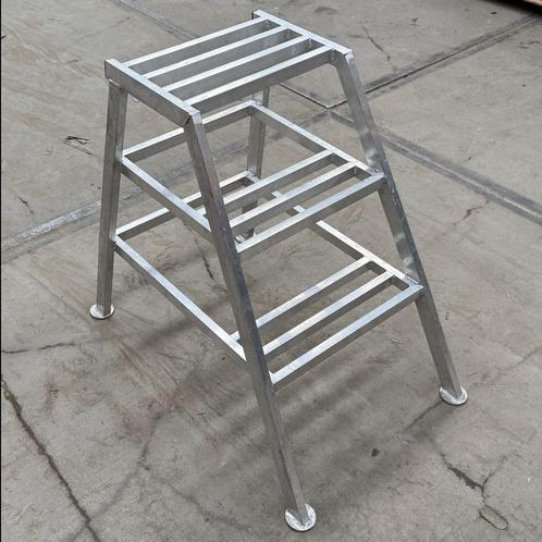 stukadoorstrap, trap, trapje, opstap, aluminium trap, stuc, Doe-het-zelf en Verbouw, Ladders en Trappen, Nieuw, Trap, Minder dan 2 meter