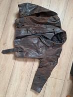 Echt leren jack bruin, mt M, zwaar en stug., Kleding | Dames, Jassen | Winter, Ophalen of Verzenden, Gedragen, Maat 38/40 (M)