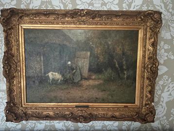 schilderij van Aris Knikker (1887–1962) – Boerin met geit beschikbaar voor biedingen