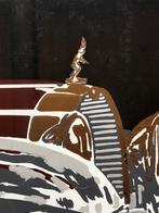 34) Jaren 80 zeefdruk van een Bugatti door James Hamilton., Ophalen