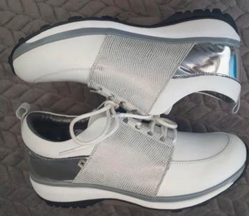 Xsensible Schoenen Leer Nieuw Wit Zilver Mt 40 G beschikbaar voor biedingen