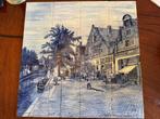 Tegeltableau Enkhuizen Zuidhaven gracht Delfts Blauw, Antiek en Kunst, Ophalen