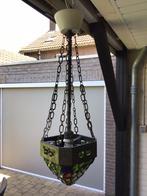 Zeer mooie Oostenrijkse hanglamp van brokglas en metaal, Ophalen