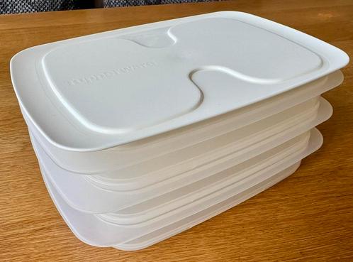 Tupperware 3x bewaar bakjes voor beleg (als nieuw), Huis en Inrichting, Keuken | Tupperware, Zo goed als nieuw, Wit, Ophalen of Verzenden