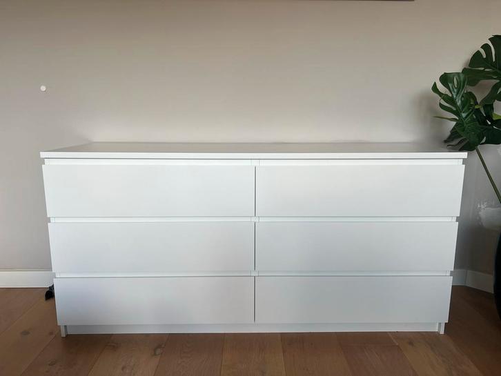 IKEA Malm dubbele ladekast, Huis en Inrichting, Kasten | Ladekasten, Gebruikt, Minder dan 100 cm, 100 tot 150 cm, 25 tot 50 cm