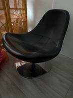 Zwarte leren Ikea Tirup draaifauteuil - Super staat!, Huis en Inrichting, Stoelen, Ophalen, Zwart, Leer, Zo goed als nieuw