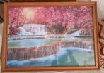 Landschap schilderij op canvas doek inclusief lijst, Antiek en Kunst, Ophalen