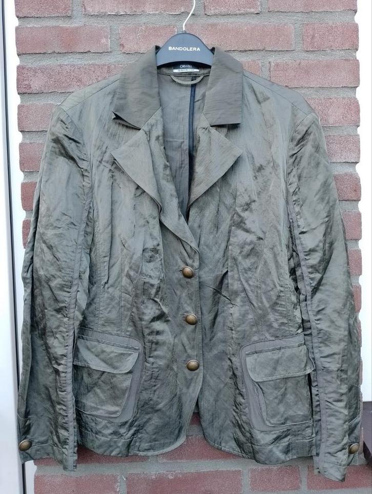 Mooi blazer van Orwell Francesca, 42 khaki, Kleding | Dames, Jasjes, Kostuums en Pakken, Zo goed als nieuw, Jasje, Maat 42/44 (L)