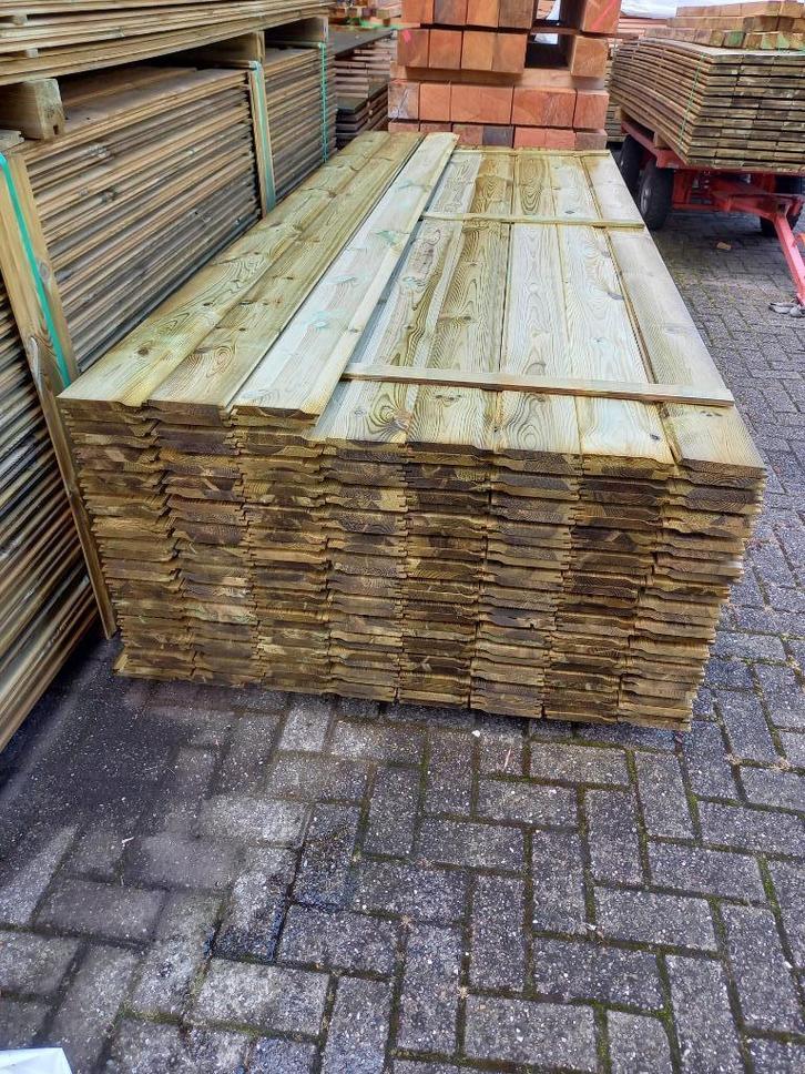Geïmpregneerde rabatdelen, geïmpregneerd grenen rabat, tuin, Tuin en Terras, Palen, Balken en Planken, Nieuw, Planken, 250 cm of meer