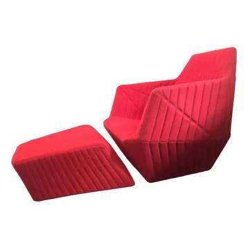 Ligne Roset FACETT Fauteuil + Voetenbank - Uitstekend! beschikbaar voor biedingen