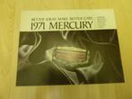 1971 Mercury Full Line Brochure USA, Boeken, Auto's | Folders en Tijdschriften, Gelezen, Overige merken, Ophalen of Verzenden