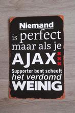 Metalen wandbord Ajax, Ophalen of Verzenden, Nieuw, Ajax, Overige typen