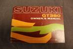 Suzuki GT380  K 1973 motorcycle owner's manual handleiding, Ophalen of Verzenden, Suzuki