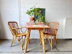 Rotan set rotan tafel met stoelen tuinset rotan boho set, Ophalen, Gebruikt, Bruin