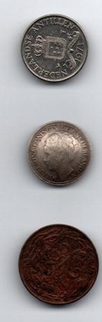 2 en halve cent Nederland 1929, 25 cent Ned. Antillen 1971, Verzenden
