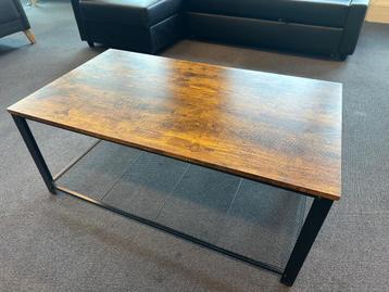 Salontafel ASTON – Donkerbruin/Zwart – Modern & Stevig beschikbaar voor biedingen