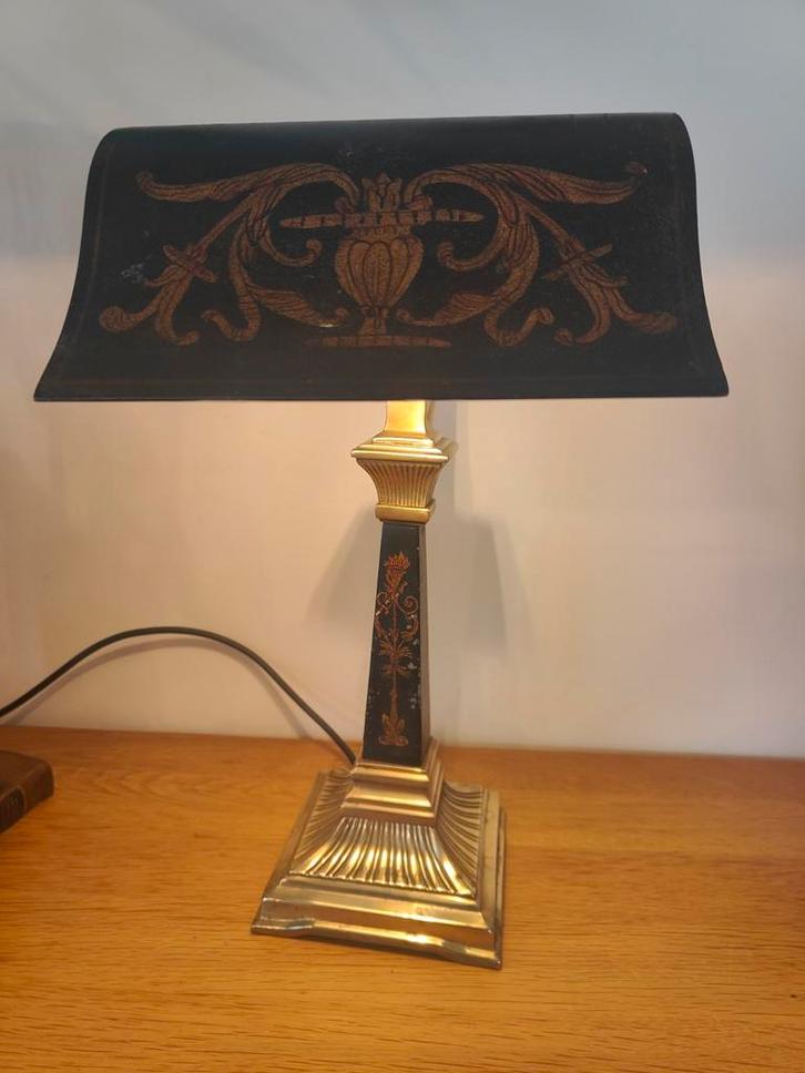 Antieke Bankiers- notarislamp, Antiek en Kunst, Antiek | Lampen, Ophalen of Verzenden