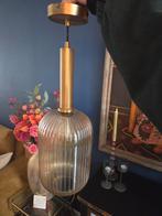 Hanglamp glazen kap goud van loods 5, Huis en Inrichting, Lampen | Hanglampen, Ophalen, Zo goed als nieuw, Minder dan 50 cm