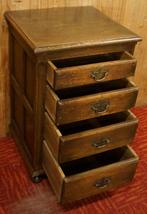 Klassiek Design vintage Engels kast Ladenkast meubel Chest, Ophalen, Minder dan 50 cm, Gebruikt, Eikenhout