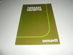 brochure Nissan Vanette  1982, Ophalen of Verzenden, Zo goed als nieuw, Overige merken