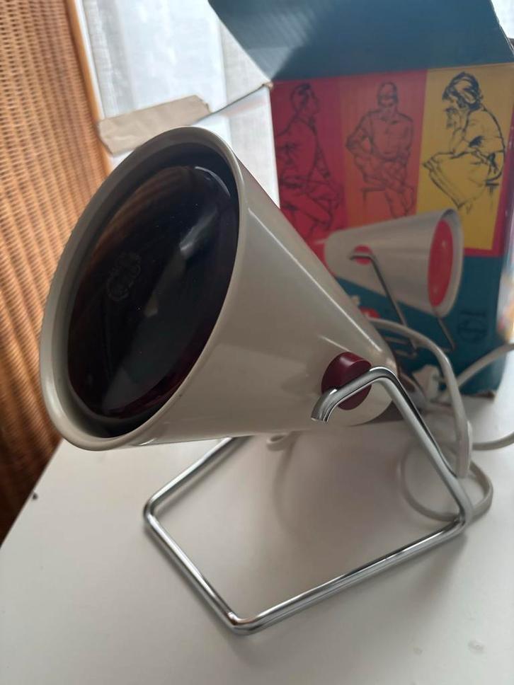 Vintage Philips Infraroodlamp met Doos - Made in Holland, Antiek en Kunst, Antiek | Lampen, Ophalen of Verzenden