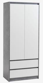2x kledingkast Jysk grijs met wit hanglegkast met 2 lades, Huis en Inrichting, Ophalen, Overige materialen, Met hangruimte, 50 tot 100 cm