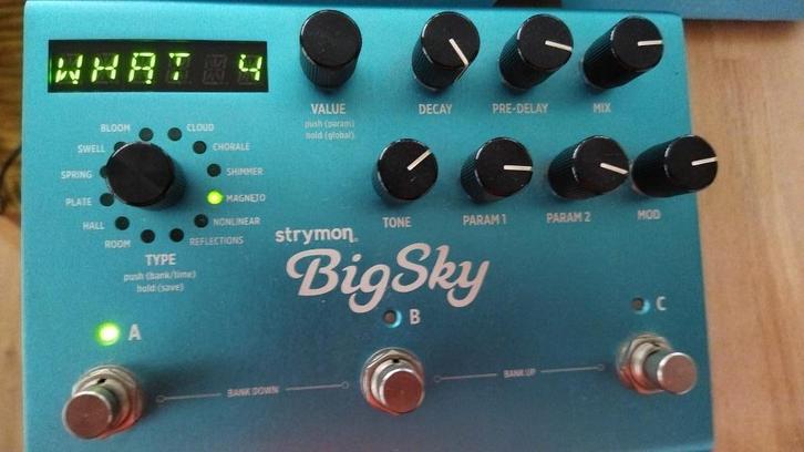 Strymon BigSky krachtige perfecte reverb,  nieuw met adapter, Muziek en Instrumenten, Effecten, Zo goed als nieuw, Chorus, Delay of Echo