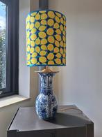 Delftsblauwe trompetvaas lamp, Huis en Inrichting, Lampen | Tafellampen, Ophalen, Zo goed als nieuw, Minder dan 50 cm