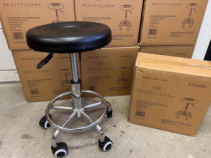 Kapperskruk Zadelkruk Stoel kruk Barkruk Bureaustoel (NIEUW), Huis en Inrichting, Barkrukken, Nieuw, 30 tot 60 cm, Kunststof, Leer