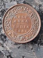 Half Anna India 1862 zie foto's, Postzegels en Munten, Munten | Nederland, Ophalen of Verzenden