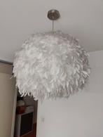 Witte veren hanglamp, Gebruikt, 50 tot 75 cm, Verzenden, Metaal