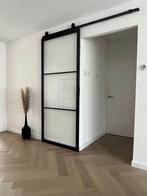 Stalen schuifdeur 3 vaks 100x215, Ophalen, 80 tot 100 cm, 215 cm of meer, Binnendeur