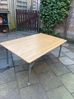 campz bamboe tafel 100x65x65 verstelbaar in hoogte, Caravans en Kamperen, Ophalen, Zo goed als nieuw, Campingtafel