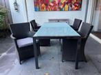 Tuinset antraciet met 4 stoelen, Ophalen, Gebruikt, Tuinset, Eettafel