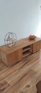 Houten Buffetkast - Laag model met deuren en planken, Ophalen, Gebruikt, 100 tot 150 cm, Tijdloos