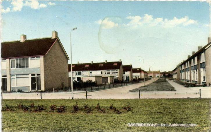 Ossendrecht, Dr. Schaepmanlaan - gelopen, Verzamelen, Ansichtkaarten | Nederland, Ongelopen, Drenthe, Voor 1920, Ophalen of Verzenden