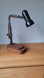 steampunk industriële bureau lamp gemaakt van snijbrander, Huis en Inrichting, Lampen | Tafellampen, Minder dan 50 cm, Gebruikt