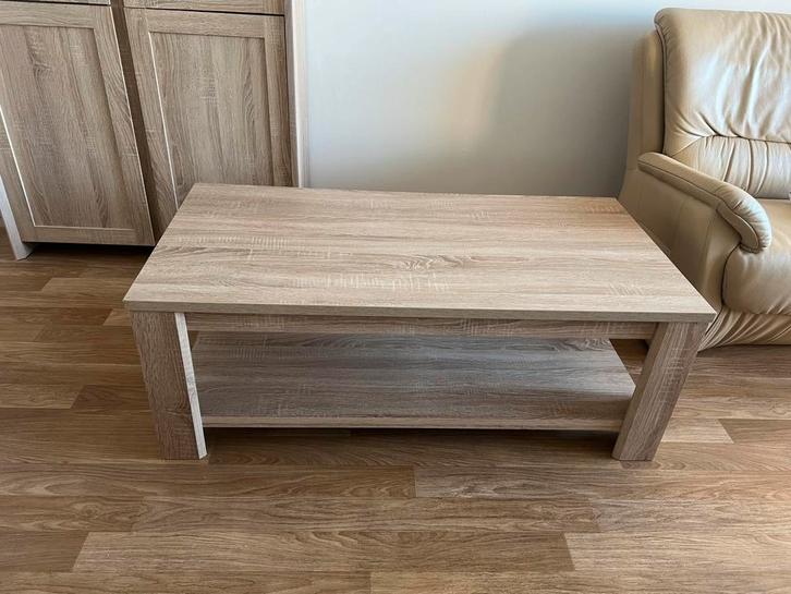 HASLUND salontafel 60 cm x 120 cm groot licht eiken kleur, Huis en Inrichting, Tafels | Salontafels, Zo goed als nieuw, Minder dan 50 cm