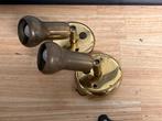 2 x Bronzen / messing wandlampjes / leeslampjes, Watersport en Boten, Ophalen of Verzenden, Gebruikt, Binnenverlichting