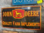 John Deere emaille reclamebord, Reclamebord, Gebruikt, Ophalen of Verzenden, X