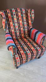 Kleurrijke fauteuil - Zo goed als nieuw!, Huis en Inrichting, Fauteuils, Ophalen, Hout, Zo goed als nieuw, 75 tot 100 cm