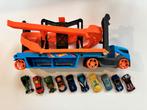 Hot Wheels Lift & Lanceer Trailer / Launch Truck + 10 auto's, Onderdelen, Ophalen of Verzenden, Zo goed als nieuw, Hot Wheels